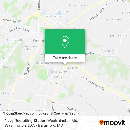 Navy Recruiting Station Westminster, Md map