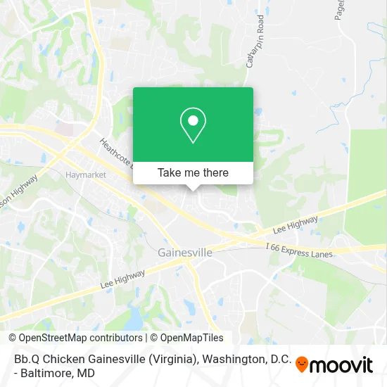 Bb.Q Chicken Gainesville (Virginia) map