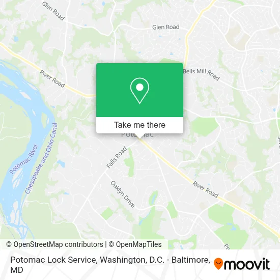 Potomac Lock Service map