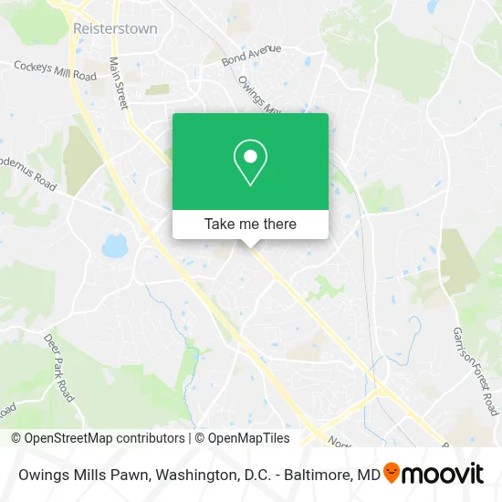 Owings Mills Pawn map