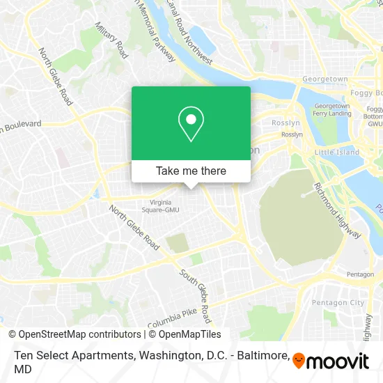 Ten Select Apartments map