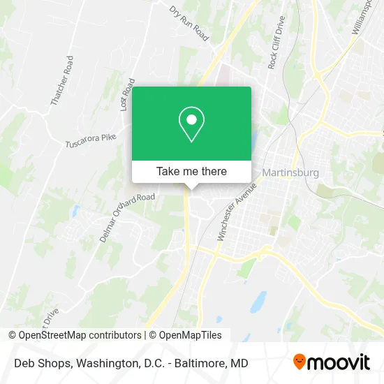 Deb Shops map