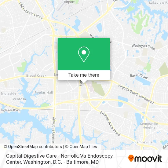 Capital Digestive Care - Norfolk, Va Endoscopy Center map