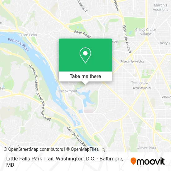 Little Falls Park Trail map