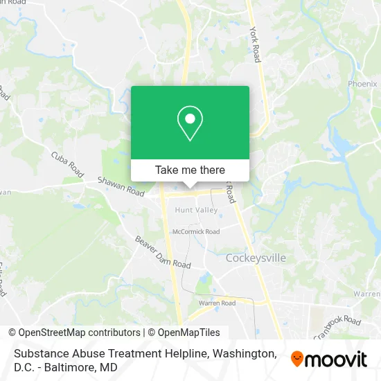 Substance Abuse Treatment Helpline map