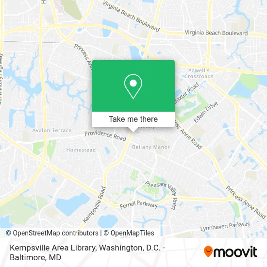 Kempsville Area Library map