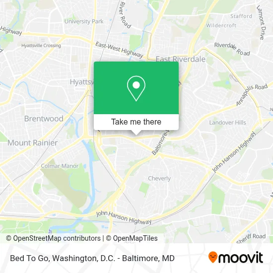 Bed To Go map