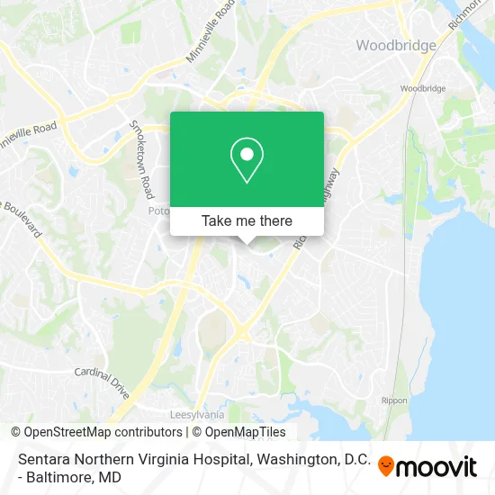 Sentara Northern Virginia Hospital map