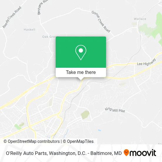 O'Reilly Auto Parts map