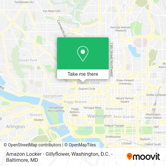 Amazon Locker - Gillyflower map