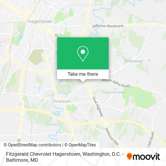 Fitzgerald Chevrolet Hagerstown map