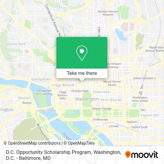 D.C. Opportunity Scholarship Program map