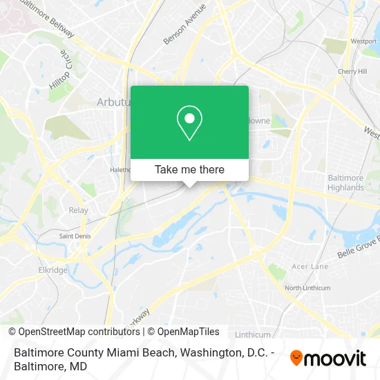 Baltimore County Miami Beach map