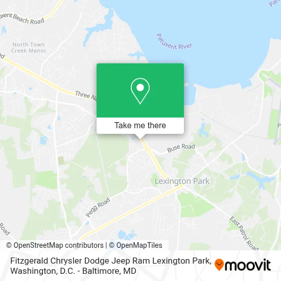 Fitzgerald Chrysler Dodge Jeep Ram Lexington Park map