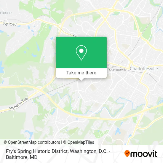 Fry's Spring Historic District map