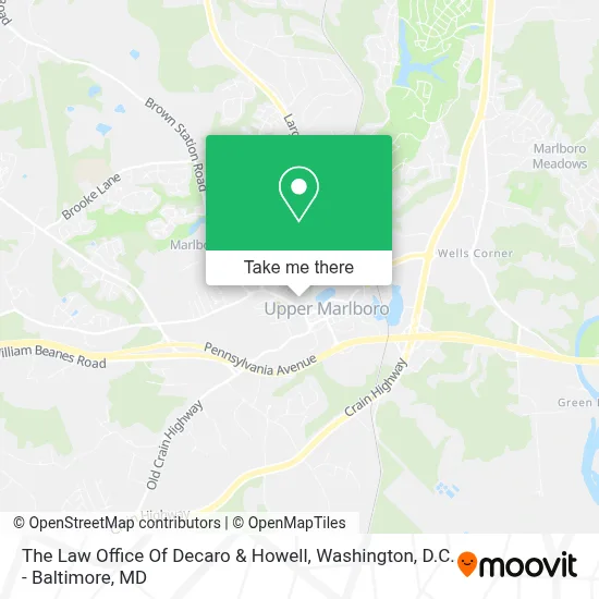 The Law Office Of Decaro & Howell map