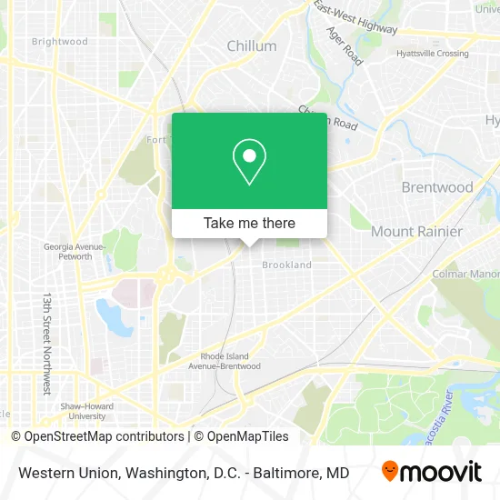 Western Union map
