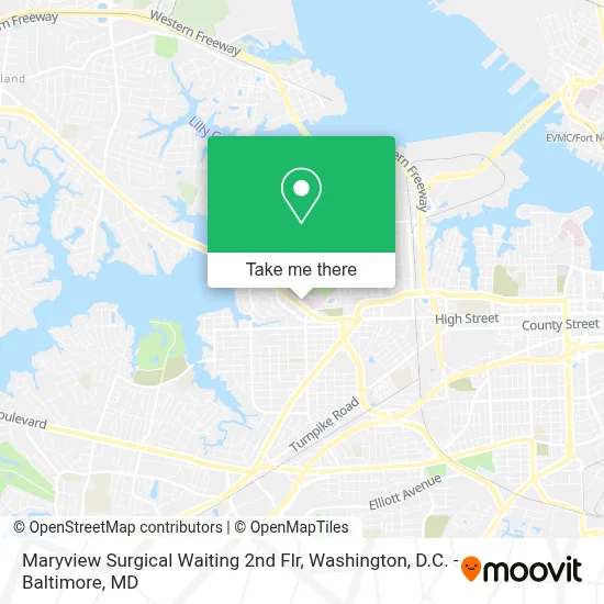 Maryview Surgical Waiting 2nd Flr map