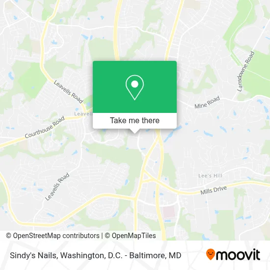 Sindy's Nails map