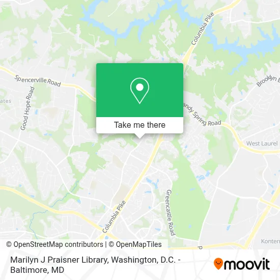 Marilyn J Praisner Library map