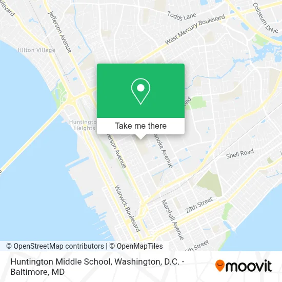 Huntington Middle School map