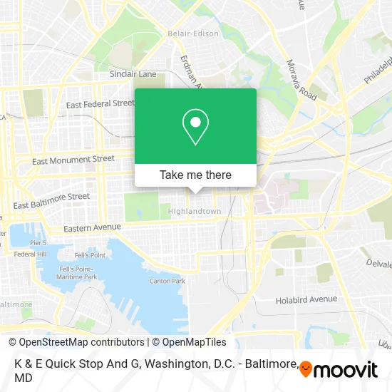 K & E Quick Stop And G map