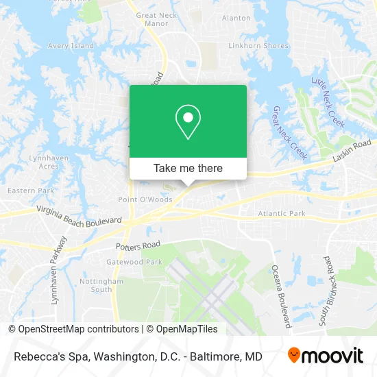 Rebecca's Spa map