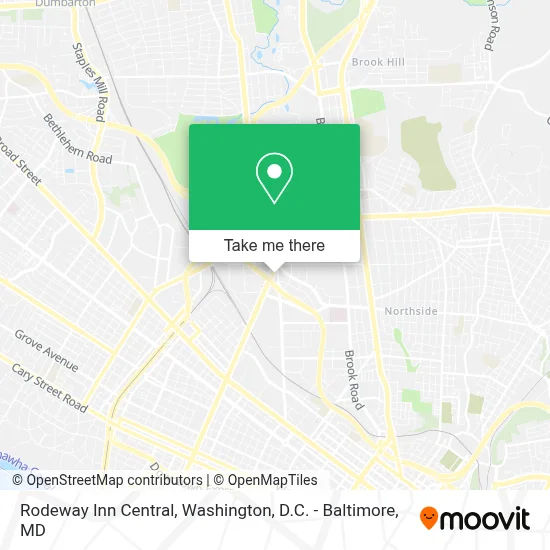 Rodeway Inn Central map