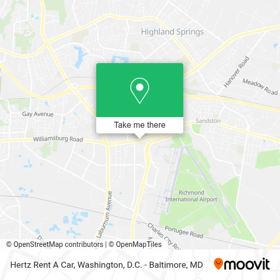 Hertz Rent A Car map