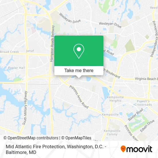 Mid Atlantic Fire Protection map