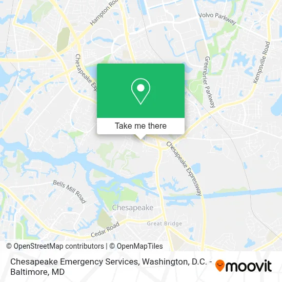 Chesapeake Emergency Services map