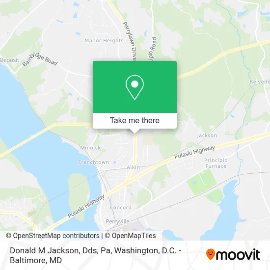 Donald M Jackson, Dds, Pa map