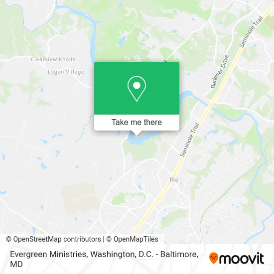 Evergreen Ministries map