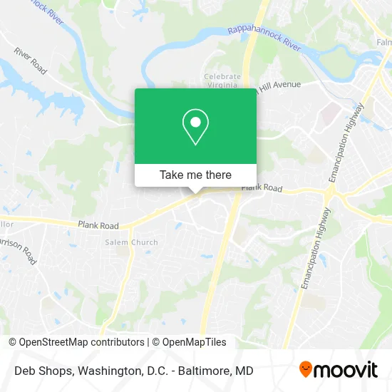 Deb Shops map