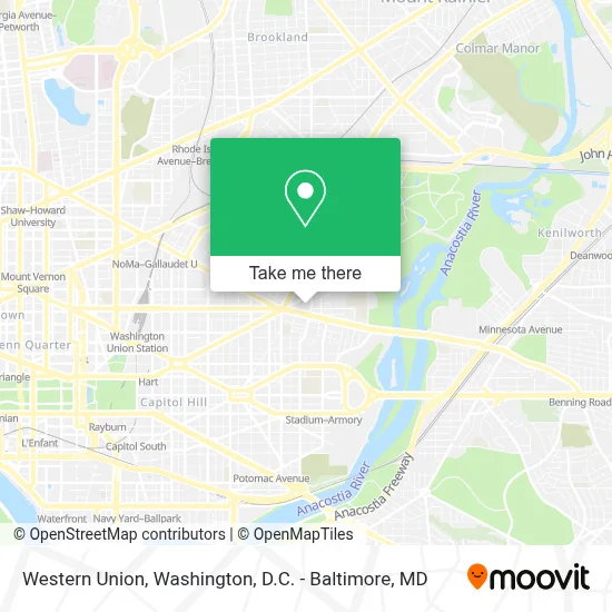 Western Union map