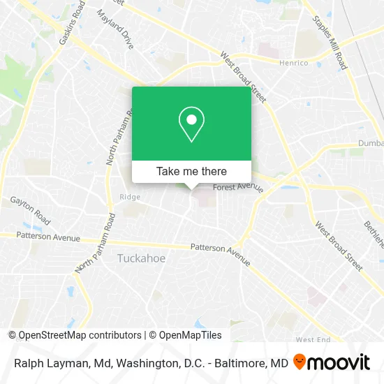 Ralph Layman, Md map