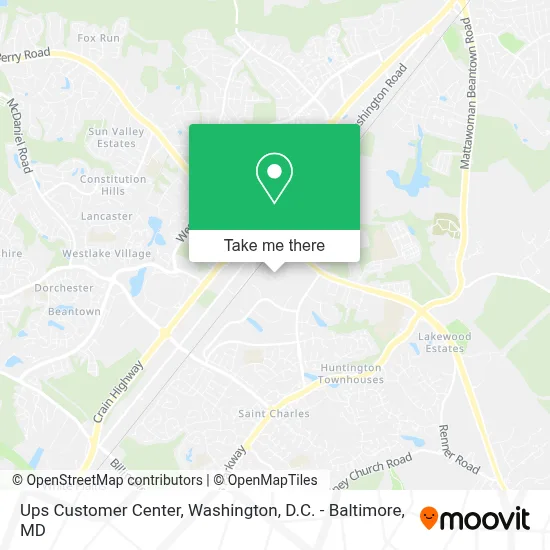 Ups Customer Center map