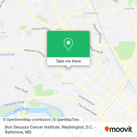 Bon Secours Cancer Institute map
