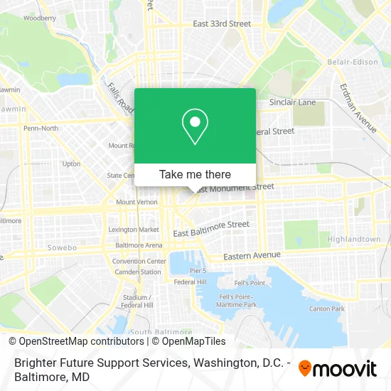 Brighter Future Support Services map