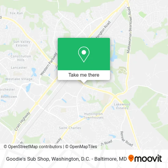 Goodie's Sub Shop map