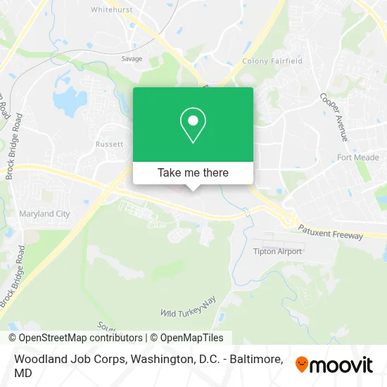 Woodland Job Corps map