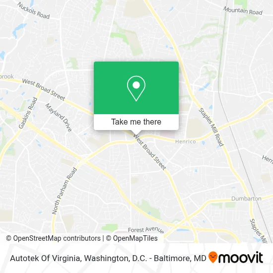 Autotek Of Virginia map