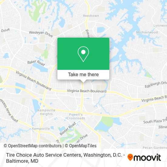 Tire Choice Auto Service Centers map