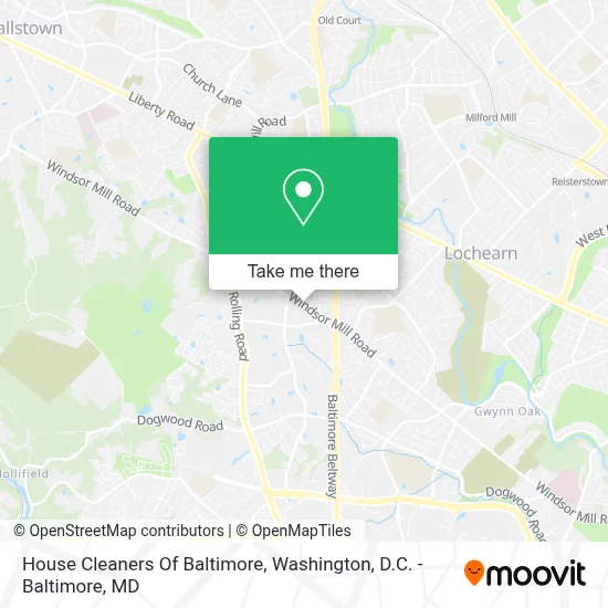 House Cleaners Of Baltimore map