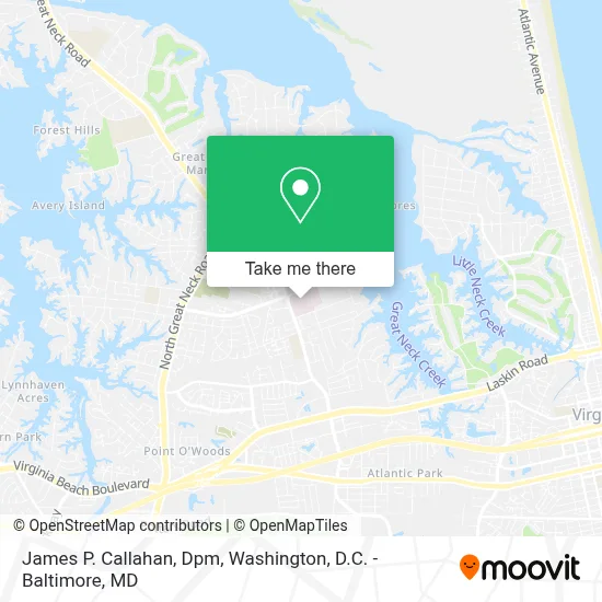 James P. Callahan, Dpm map