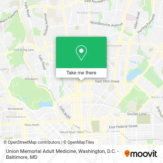 Union Memorial Adult Medicine map
