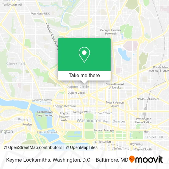 Keyme Locksmiths map
