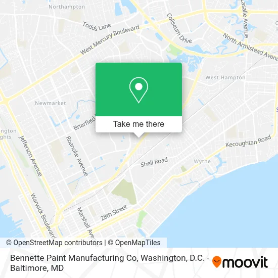 Bennette Paint Manufacturing Co map