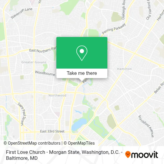 First Love Church - Morgan State map