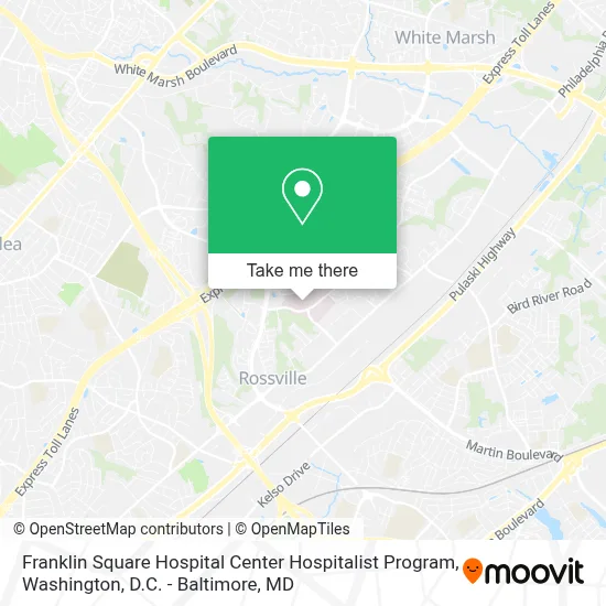 Franklin Square Hospital Center Hospitalist Program map